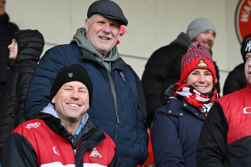 Doncaster Rovers fans watch the defeat at Walsall.