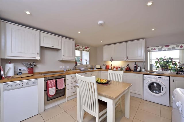 The kitchen in Garden Cottage is modern and spacious