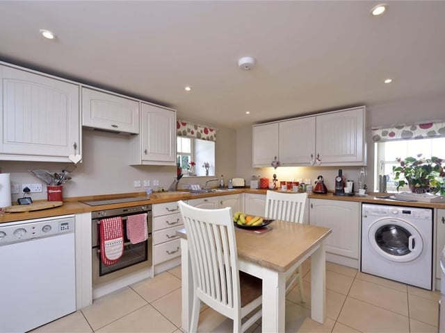 The kitchen in Garden Cottage is modern and spacious