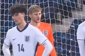 Ted Sharman-Lowe played the second half of England's win over Portugal.