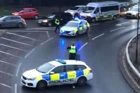 St George's Bridge was sealed off by police.