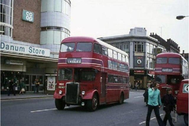 Doncaster's buses used to have a deep red livery.