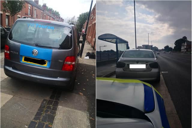 The cars were seized in separate incidents in Doncaster.