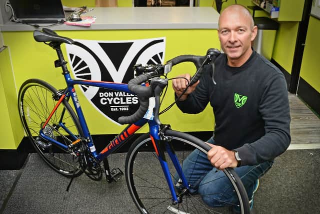 Martin Maltby, of Don Valley Cycles, pictured with a Giant Contend 2. Picture: Marie Caley NDFP DonValleyCycles MC 4