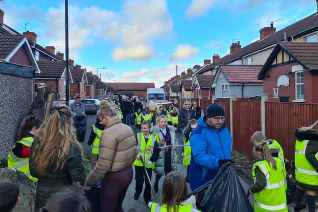 The litter picking group