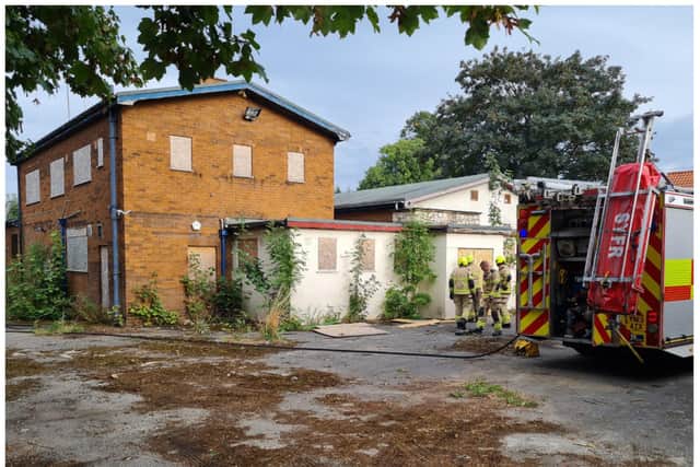 Fire crews were called out to a deliberate blaze at the former Campsall Club.