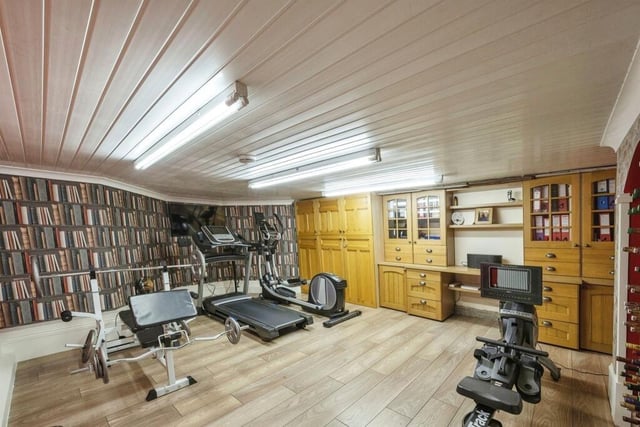 Impressive basement rooms currently house a gym, an office, a utility room, a w.c. and storage space.