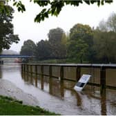 The River Don broke its banks at Sprotbrough yesterday.