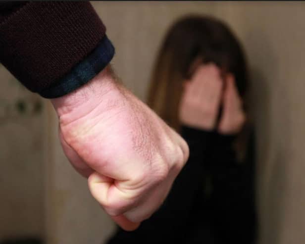 Domestic abuse file image, posed by models