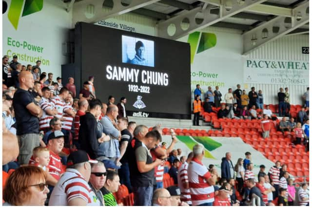 Doncaster Rovers fans paid tribute to Sammy Chung.