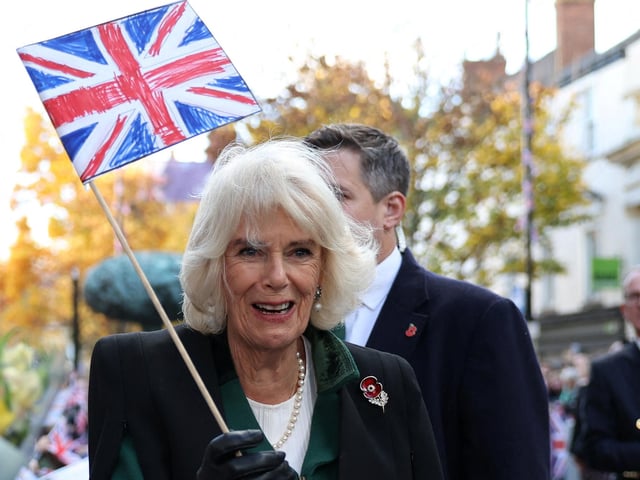 Camilla, Queen Consort visits the Mansion House in Doncaster during an official visit to Yorkshire on November 9, 2022. (Photo by Molly Darlington - WPA Pool/Getty Images)