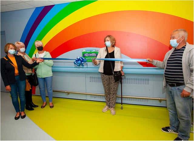 Diane Smith opened the new Kev's Wheels department at DRI.