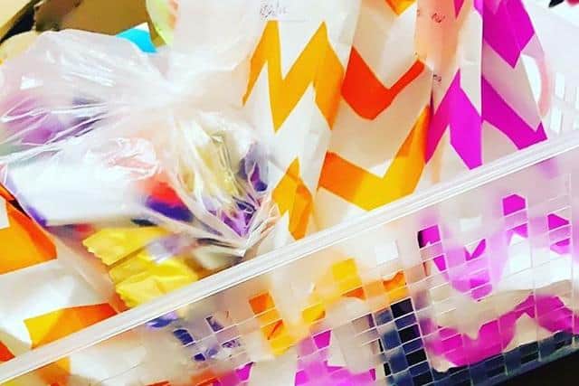 Rebecca has handed out 10 goodie bags to staff at DRI so far.