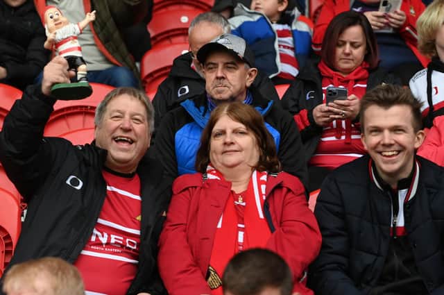 Rovers superfan Paul Mayfield is pictured before the win over Cheltenham. Photo: Howard Roe/AHPIX LTD