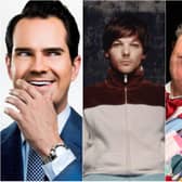 Jimmy Carr, Louis Tomlinson and Roy 'Chubby' Brown are all due to appear at The Dome.