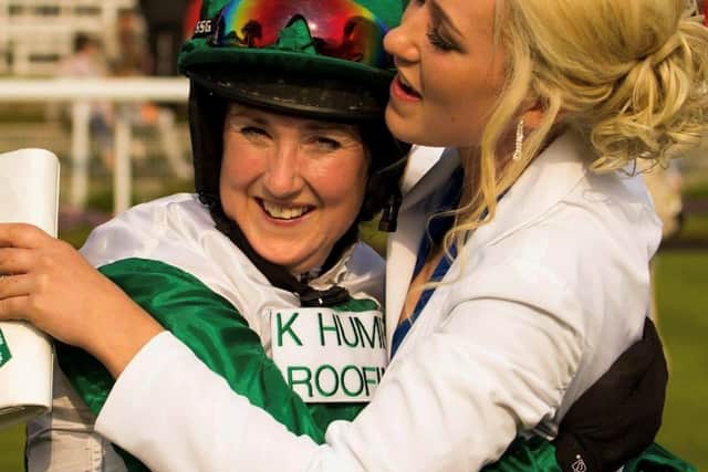 Kerry and her mum after the 2015 Macmillan race