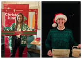 Sally Jameson and Lee Pitcher supported Christmas jumper day.
