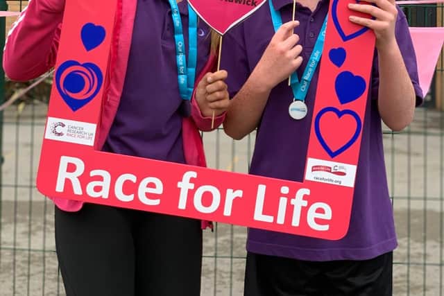 Evie Gosh and Zach Ellery who completed Race for Life