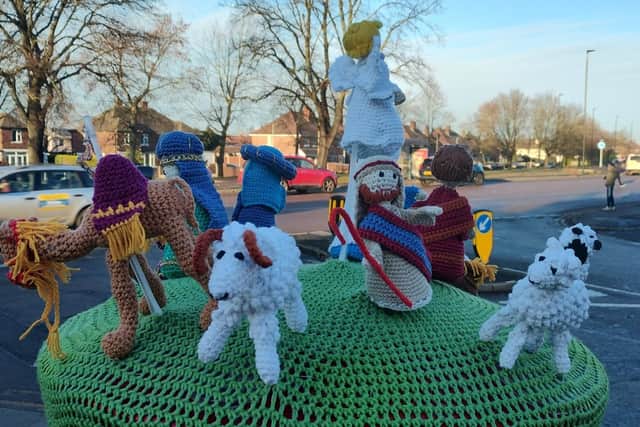 Sheep were stolen from the Christmas post box topper in Doncaster.