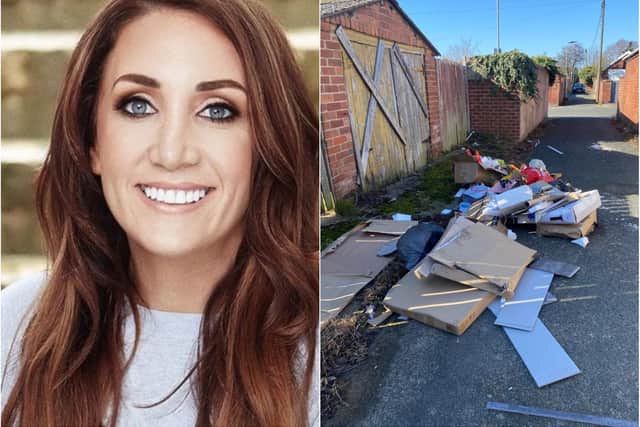 Terri-Ann Nunns says she is 'absolutely fuming' after personal letters and  papers were dumped in an alleyway.