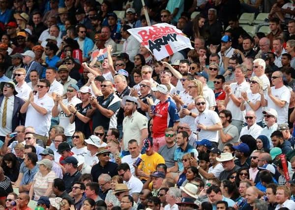 England fans 'The Barmy Army' show their support during the Semi-Final match of the ICC Cricket World Cup 2019 between Australia and England at Edgbaston on July 11, 2019 in Birmingham, England. (Picture: David Rogers/Getty Images)
