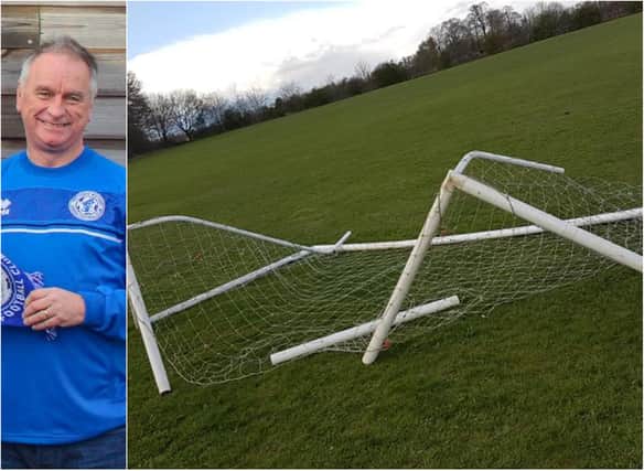 Tony Walton has blasted yobs who have smashed goals and stolen equipment from Armthorpe Wolves.