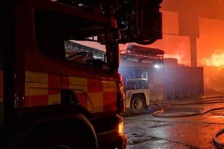 They dealt with a lorry and wheelie bin fire