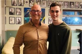 David Bamforth with his son Sam.
