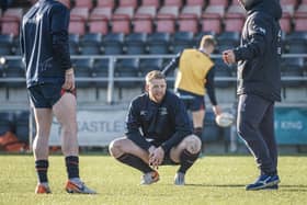 Steve Boden, right, is the new head coach at Doncaster Knights. Photo: John Ashton