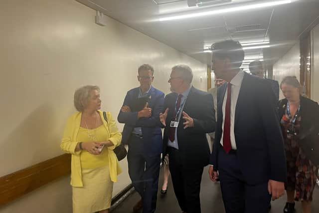 Dame Rosie credited all the city's MPs when talking about a ministerial visit to Doncaster Royal Infirmary - but Doncaster Conservative MP Nick Fletcher did not.