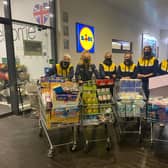 Belles players did a big shop for local foodbanks.