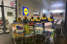 Belles players did a big shop for local foodbanks.