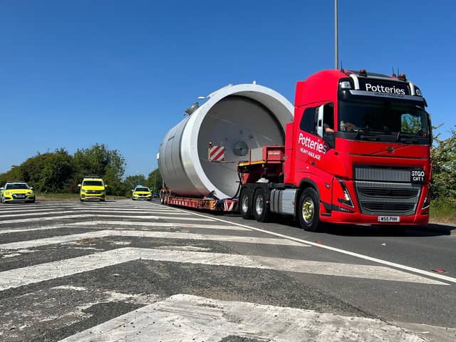 The huge abnormal load is to be escorted through Doncaster tomorrow.