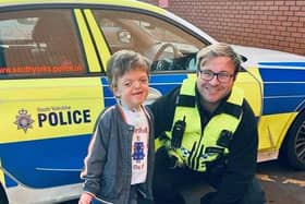 Marshall, who loves all things police related, was given a special birthday treat.
