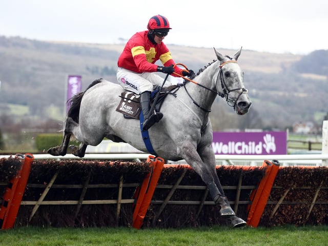 Irish trainer Gavin Cromwell fires two bullets at the race, both of which have live chances. This 9yo grey, a Grade One hurdles winner at the Cheltenham Festival of 2021, has been fancied since running on strongly to finish second in last year's National. He has been desperately disappointing in four outings this term, but Cromwell is an expert at targeting the big day.