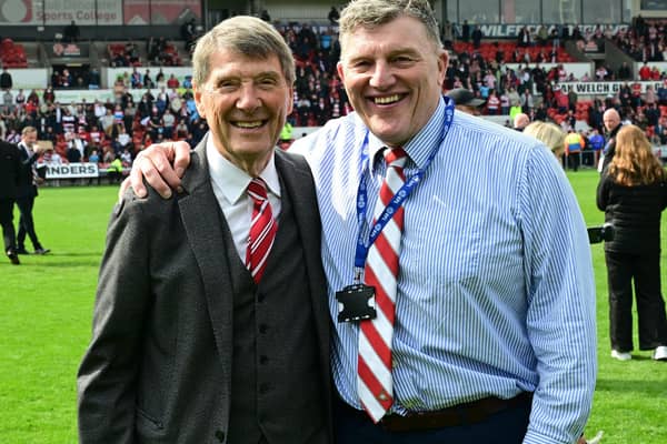 Rovers chairman Terry Bramall and chief executive Gavin Baldwin. Pic: Howard Roe.