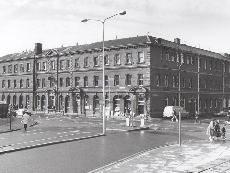 Can you remember the General Post Office in Commercial Road? Here it is in the 1970s, with the Guildhall clock tower to its left.