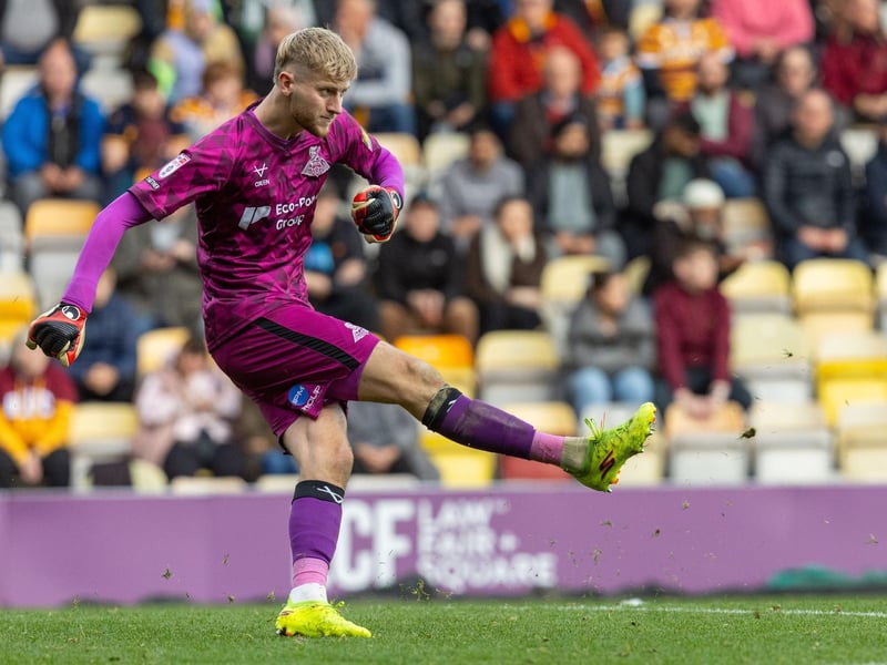 Seldom tested first half but alive and alert to push away Sam Foley's dangerous effort in the second half.