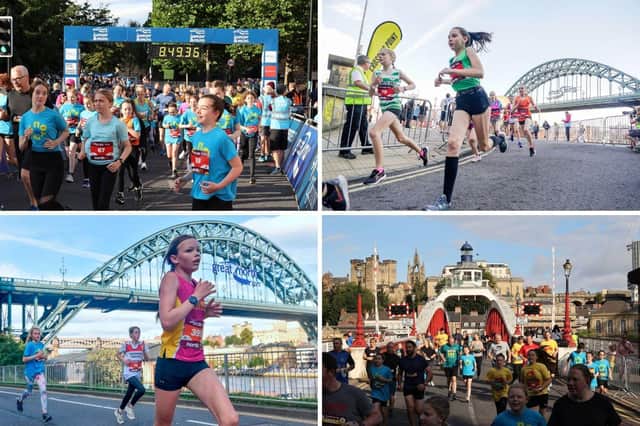 Young runners showing some serious skills in the Junior Great North Run