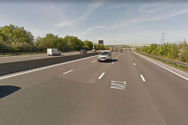 Two lanes have been closed following a crash on the M1 near Sheffield (pic: Google)