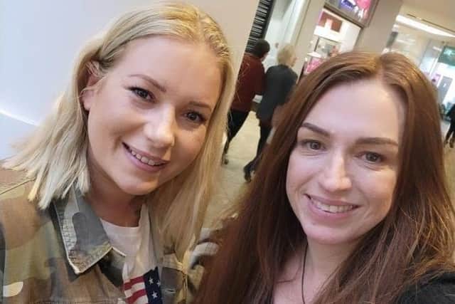 Doctors at Sheffield’s Northern General Hospital have carried out a life-saving kidney transplant –  for a mum-of-five who appealed for a donor on Facebook. Nicola Hinds (left) and Ann Gath (right) the first time they met in November 2022. Picture: Ann Gath/ SWNS