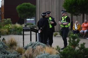 The scene at Yorkshire Wildlife Park which has been evacuated and closed due to an ongoing emergency incident - with a huge police and paramedic presence at the site. Image Charley Atkins / SWNS