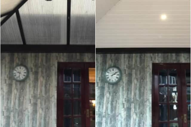 Before and after.