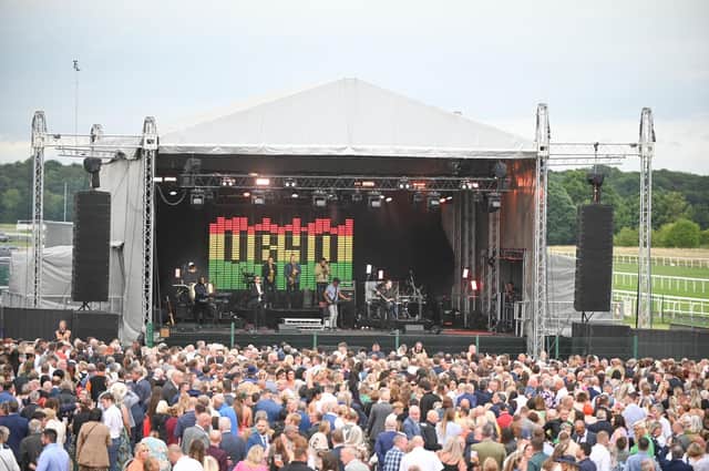 UB40 performing at Doncaster Racecourse.
