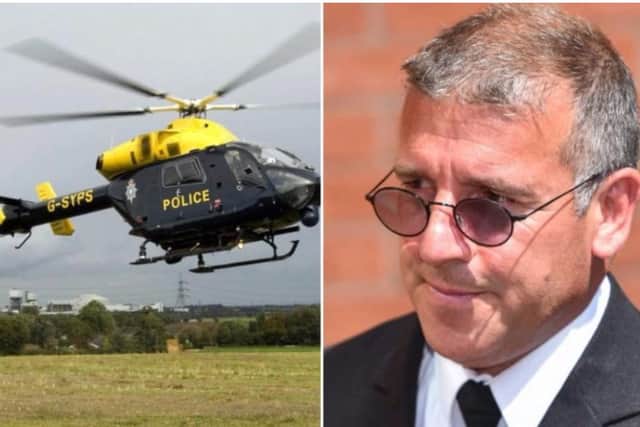 Adrian Pogmore spied on a naked sunbather from South Yorkshire Police's helicopter