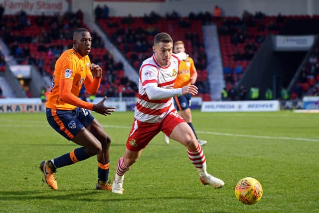 Tommy Rowe in action for Rovers during his previous spell at the club