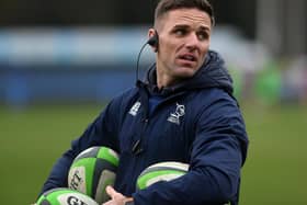 Main man: Doncaster Knights head coach Joe Ford earlier this season before assuming primary responsibilities for the team (Picture: Jonathan Gawthorpe)