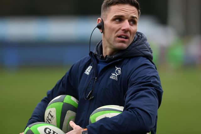 Main man: Doncaster Knights head coach Joe Ford earlier this season before assuming primary responsibilities for the team (Picture: Jonathan Gawthorpe)