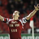 Billy Sharp in tribute to his son Louie. Picture: Steve Uttley

