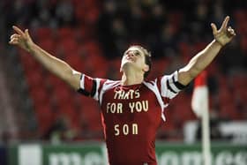 Billy Sharp in tribute to his son Louie. Picture: Steve Uttley

